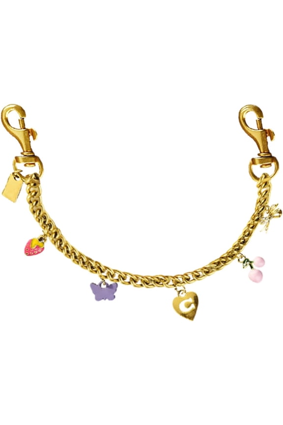 Cute Cherry Gold Bag Charms Wallet Chain Keychains Purse Accessories For Women