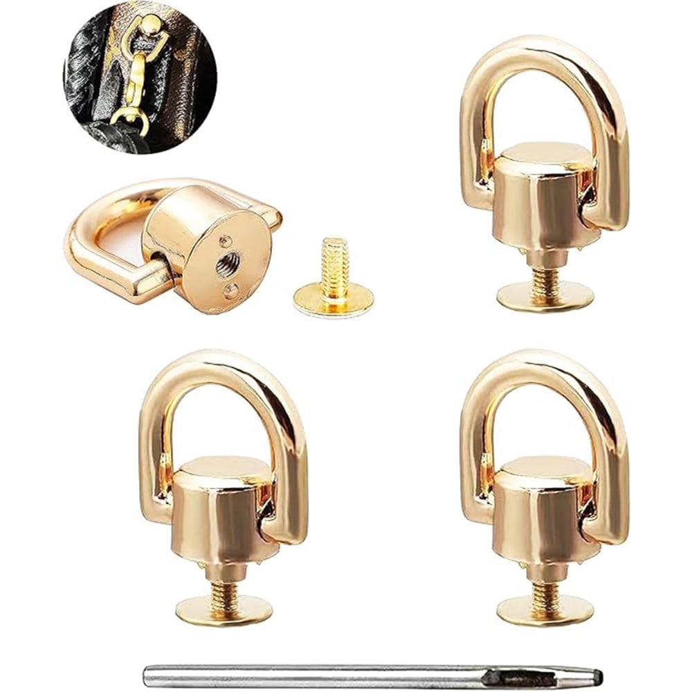 D Rings With Rivets Januofit D Rings for Purse, Heavy Duty Leather Rivets Button and Stud ...