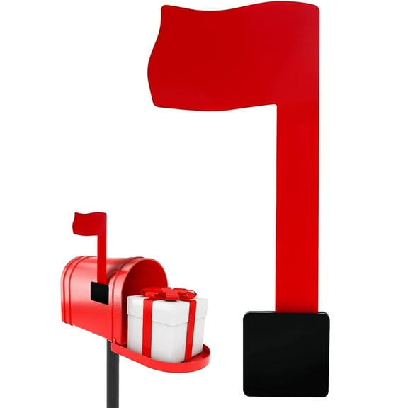 Januofit Easy-Install Mailbox Flag Replacement Kit - Upgrade Your Mailbox with a Red Flag - Fits all Mailboxes