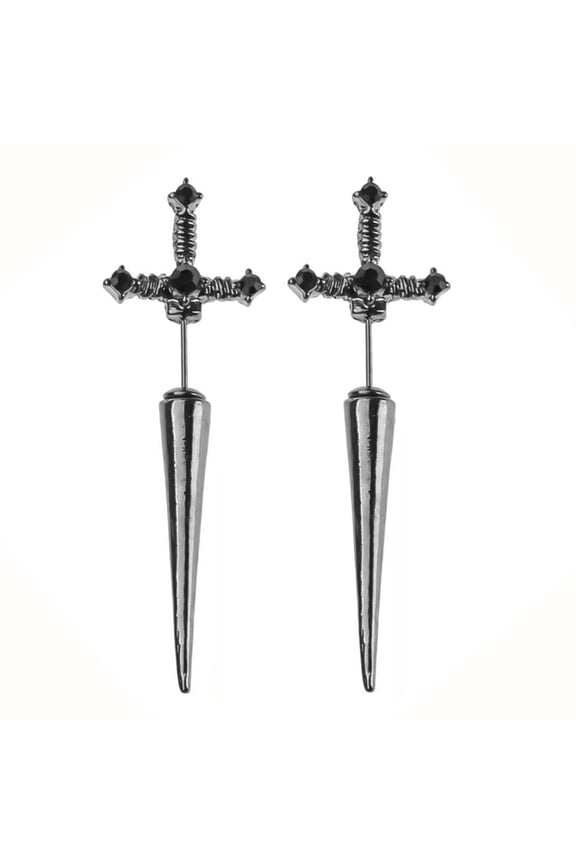 Goth Earrings for Women Men Dagger Sword Earrings Gothic Jewelry Vintage Punk Style Festival Valentine's Day Gifts Grunge Accessories