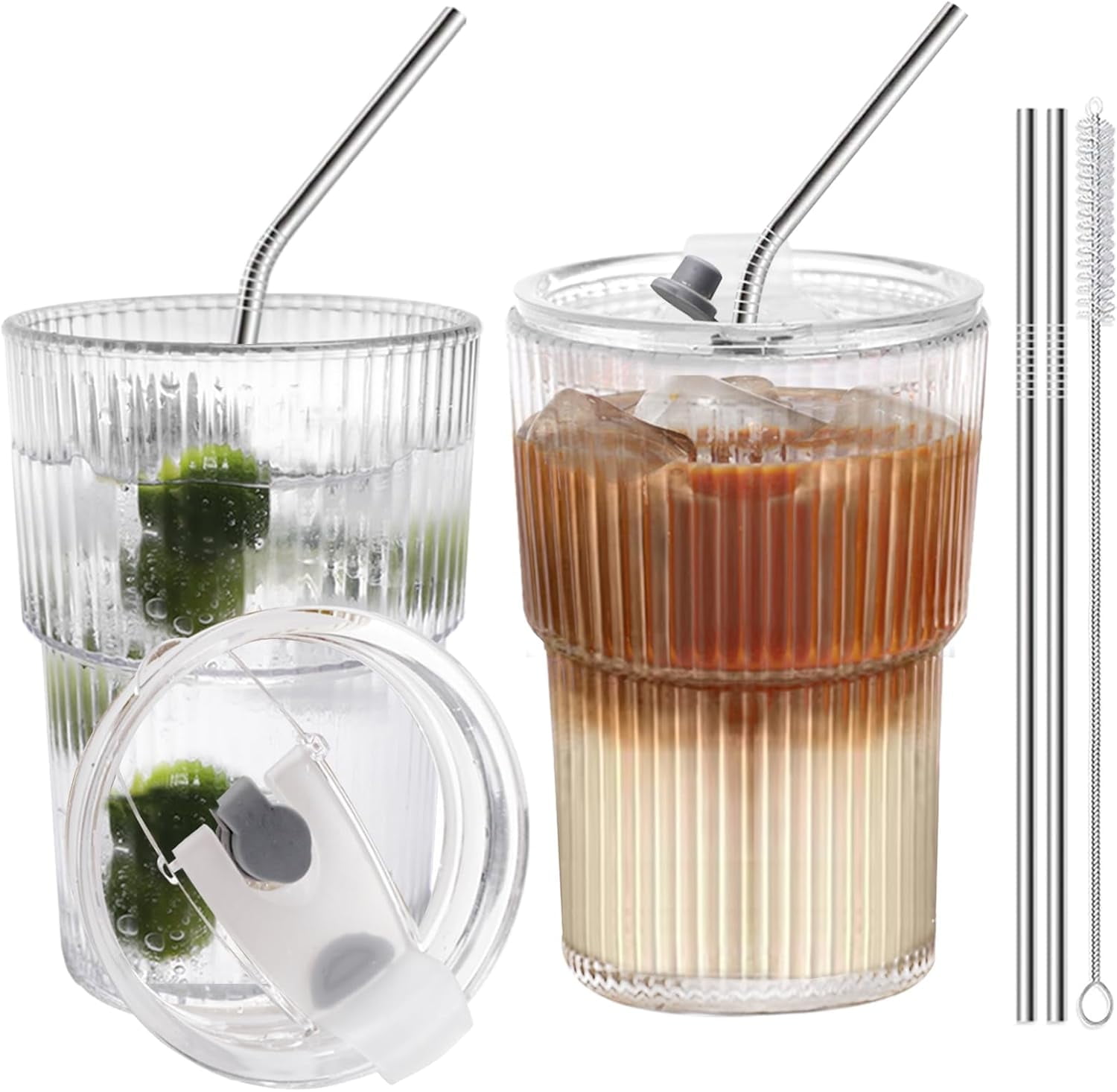 Tumbler Cups with Lids & Straws