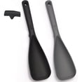 thumbnail image 1 of Januofit Multifunction Cooking Spoons for Nonstick Cookware, Seamless Design Silicone Spatula Spoon for Mixing, Scoop and Scrape, Dishwasher Safe, Black & Gray, 1 of 8