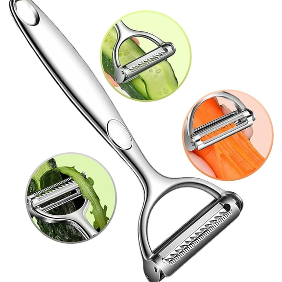 Januofit  Multifunction Vegetable Peeler Julienne Peeler for Kitchen (2-in-1 peeler)