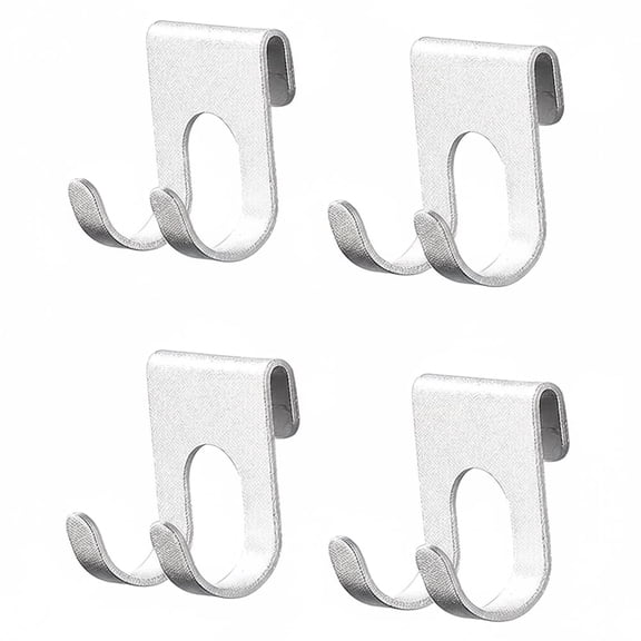Januofit Shower Caddy Hook Razor No Drill Shower Hanger for Hanging Loofah, Towels,Razor Hook Bathroom Office Storage Rack Hanging Bathroom Kitchen Scissors holder-4pcs (Silver)