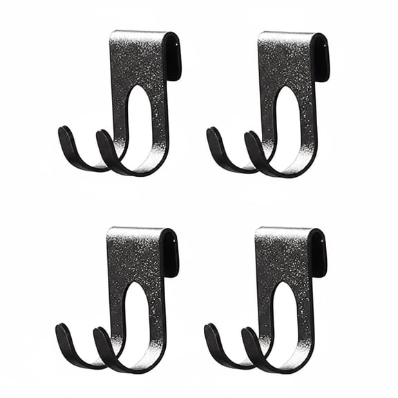 Januofit Shower Caddy Hook Razor No Drill Shower Hanger for Hanging Loofah, Towels,Razor Hook Bathroom Office Storage Rack Hanging Bathroom Kitchen Scissors holder-4pcs Black