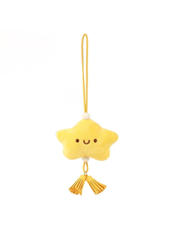 Super Cute Kawaii Smiling Face Happy Cloud Plush Cloud Baby Women Girls Keychain Pendant Metal Key Ring Keychain