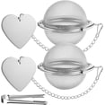 thumbnail image 1 of Januofit Tea Infuser for Loose Leaf Tea 2 Pack – 2" 304 Stainless Steel Tea Strainer Ball with Bonus Tea Scoop Clip – Extra Fine Mesh, Rustproof, Easy to Clean, 1 of 7