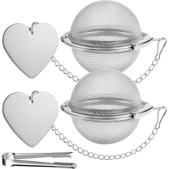 Januofit Tea Infuser for Loose Leaf Tea 2 Pack – 2" 304 Stainless Steel Tea Strainer Ball with Bonus Tea Scoop Clip – Extra Fine Mesh, Rustproof, Easy to Clean