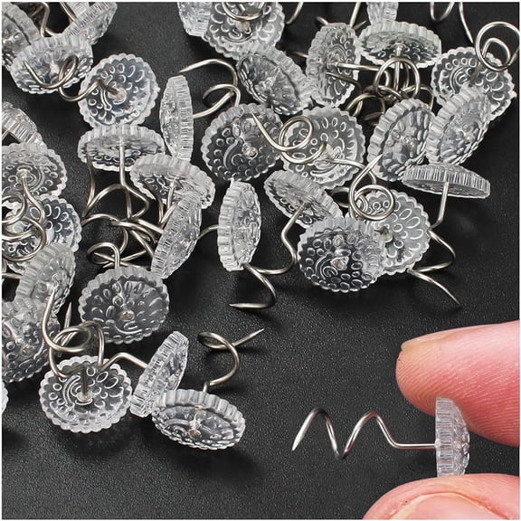Januofit Upholstery Tacks & Bed Skirt Pins with Twist Design - No-Slip Fabric Holders for Furniture Upholstery, Sofa Covers, Headliners & Bedding Accessories