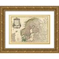 thumbnail image 1 of Janvier, Jean 18x14 Gold Ornate Wood Framed with Double Matting Museum Art Print Titled - Suede, Danemarck et Norwege, 1762, 1 of 4
