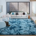 thumbnail image 1 of Janvonne 6x9 Fluffy Shag Area Rug,Tie-dye Peacock Blue, Ultra Soft Plush Fuzzy Shaggy Carpet for Living Room Bedroom, Non-Slip Floor Rug for Kids Girls Room Nursery, Cozy Indoor Home Decor, 1 of 8