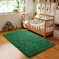 thumbnail image 1 of Janvonne Area Rugs for Doorway,3x5ft Non Skid Shaggy Carpets for Entrance hall, Entrance, Home Decor Aesthetics,Dark Green, 1 of 8