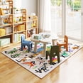 thumbnail image 1 of Janvonne Dinosaur Alphabet Kids Area Rug - Soft ABC Learning Carpet, Non-Slip Washable Play Rug for Nursery Playroom Bedroom,5x7ft, 1 of 9
