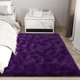 thumbnail image 1 of Janvonne Fluffy Area Rugs for Bedroom,4x6ft Soft Shaggy Bedside Rug, Indoor Floor Carpet for Kids, Dorms, Nursery Rooms, Home Decor Aesthetic,Grape Purple, 1 of 8