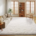 thumbnail image 1 of Janvonne Fluffy Area Rugs for Living Room,Bedroom,Dorms,6x9ft Soft Shaggy Sofa-side Carpet, Home Decor Aesthetic,Cream White, 1 of 8