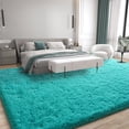 thumbnail image 1 of Janvonne Fluffy Teal Blue Area Rug for Bedroom Living Room Soft 6x9 Fuzzy Rugs Non-Shedding Indoor Plush Rug for Nursery Kids Room Dorm Room Home Decor, High Pile Shaggy Floor Carpets, 1 of 8