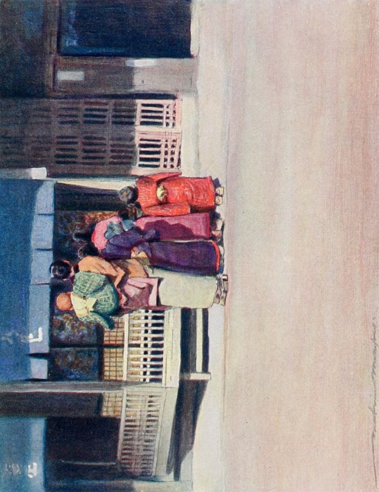 Japan 1901 A family group Canvas Art - Mortimer Menpes (18 x 24)