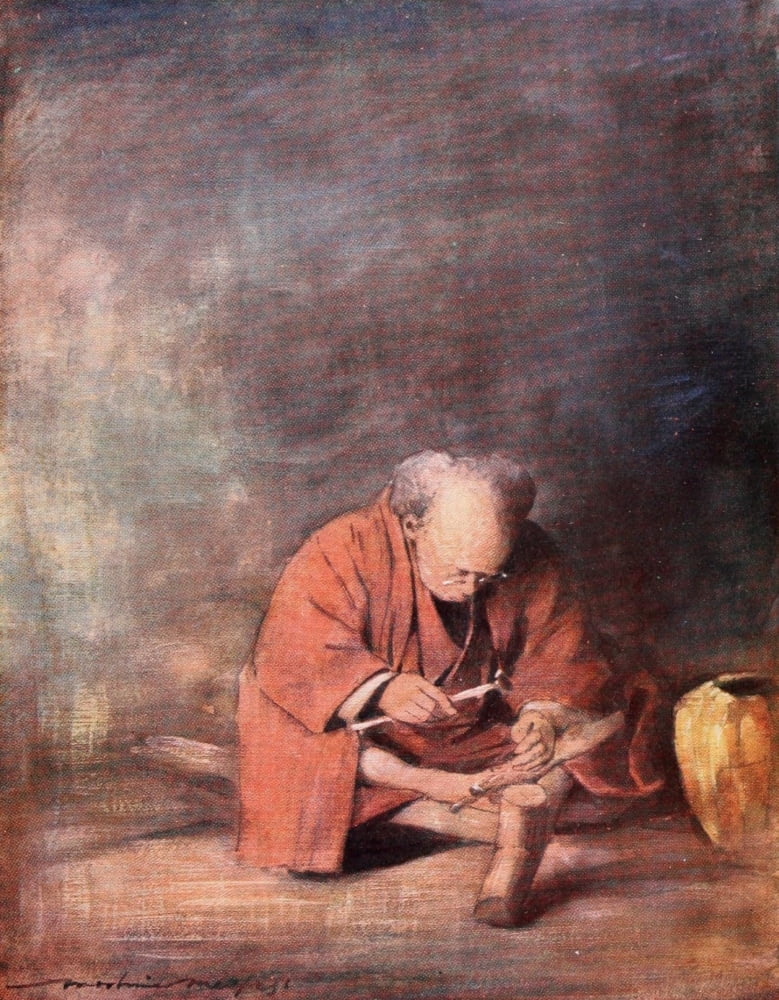 Japan 1901 A metal-worker Canvas Art - Mortimer Menpes (18 x 24)