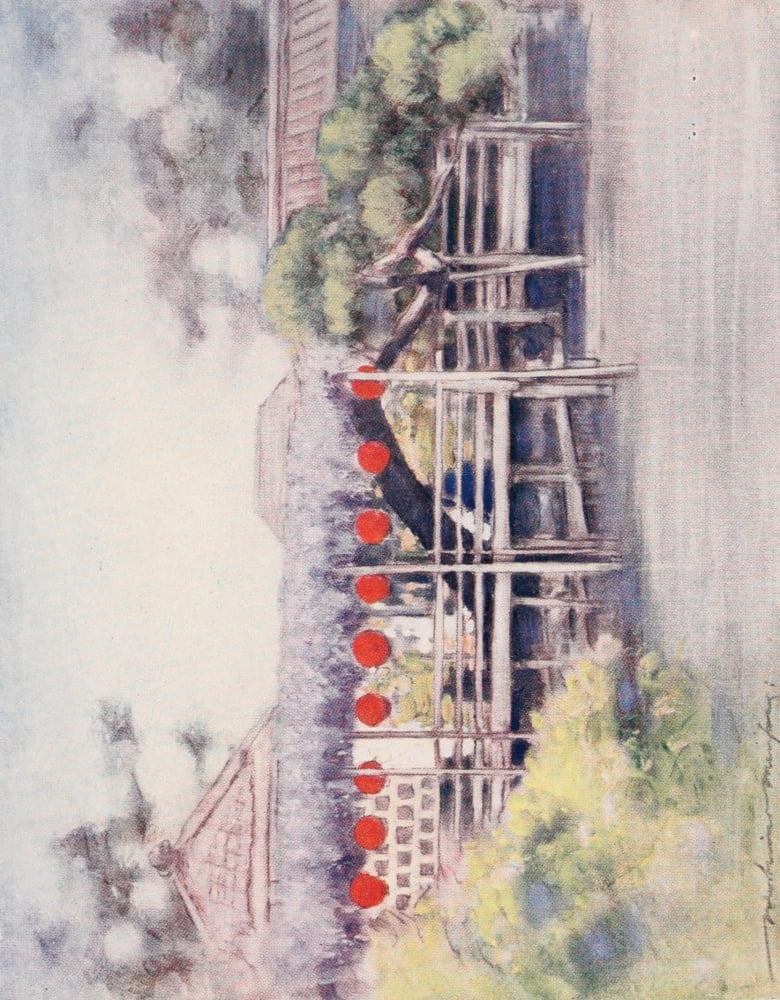 Japan 1901 A sunny garden Canvas Art - Mortimer Menpes (18 x 24)