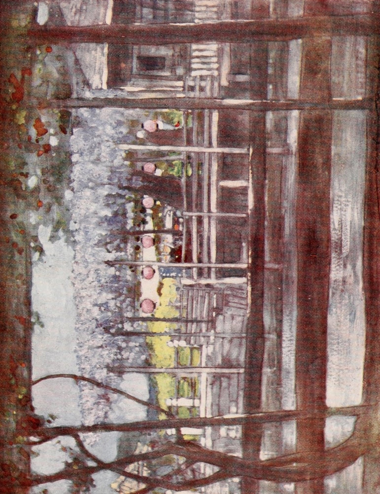 Japan 1901 A wisteria garden Canvas Art - Mortimer Menpes (18 x 24)