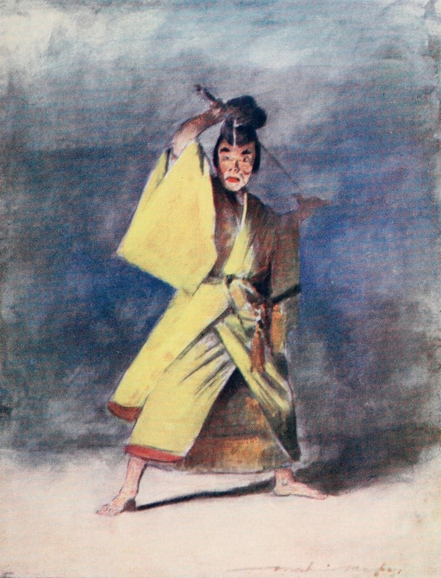 Japan 1901 An Actor Canvas Art - Mortimer Menpes (18 x 24)