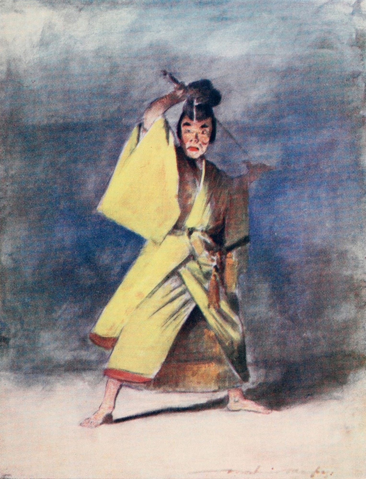Japan 1901 An Actor Canvas Art - Mortimer Menpes (24 x 36)
