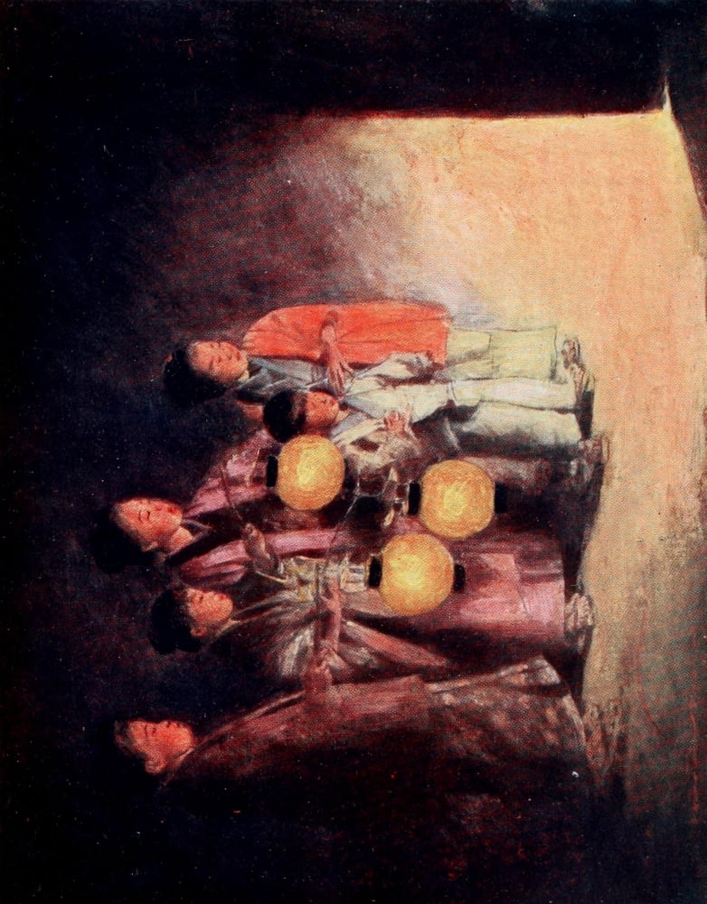 Japan 1901 By the light of the lantern Canvas Art - Mortimer Menpes (24 x 36)
