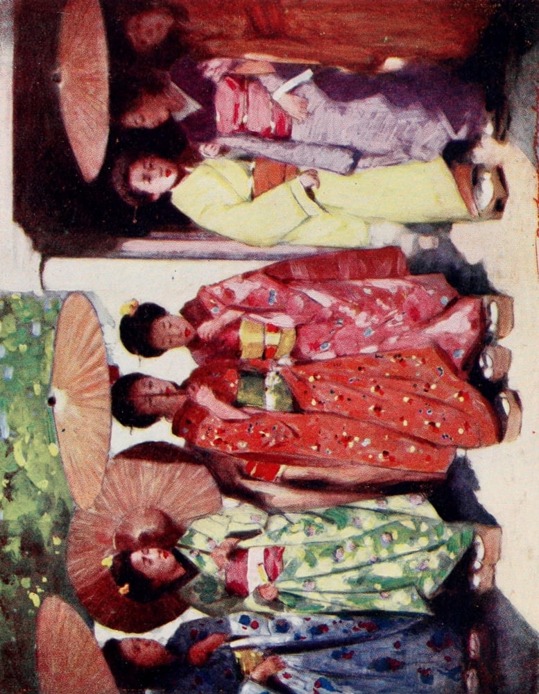 Japan 1901 Daughters of the sun Canvas Art - Mortimer Menpes (18 x 24)