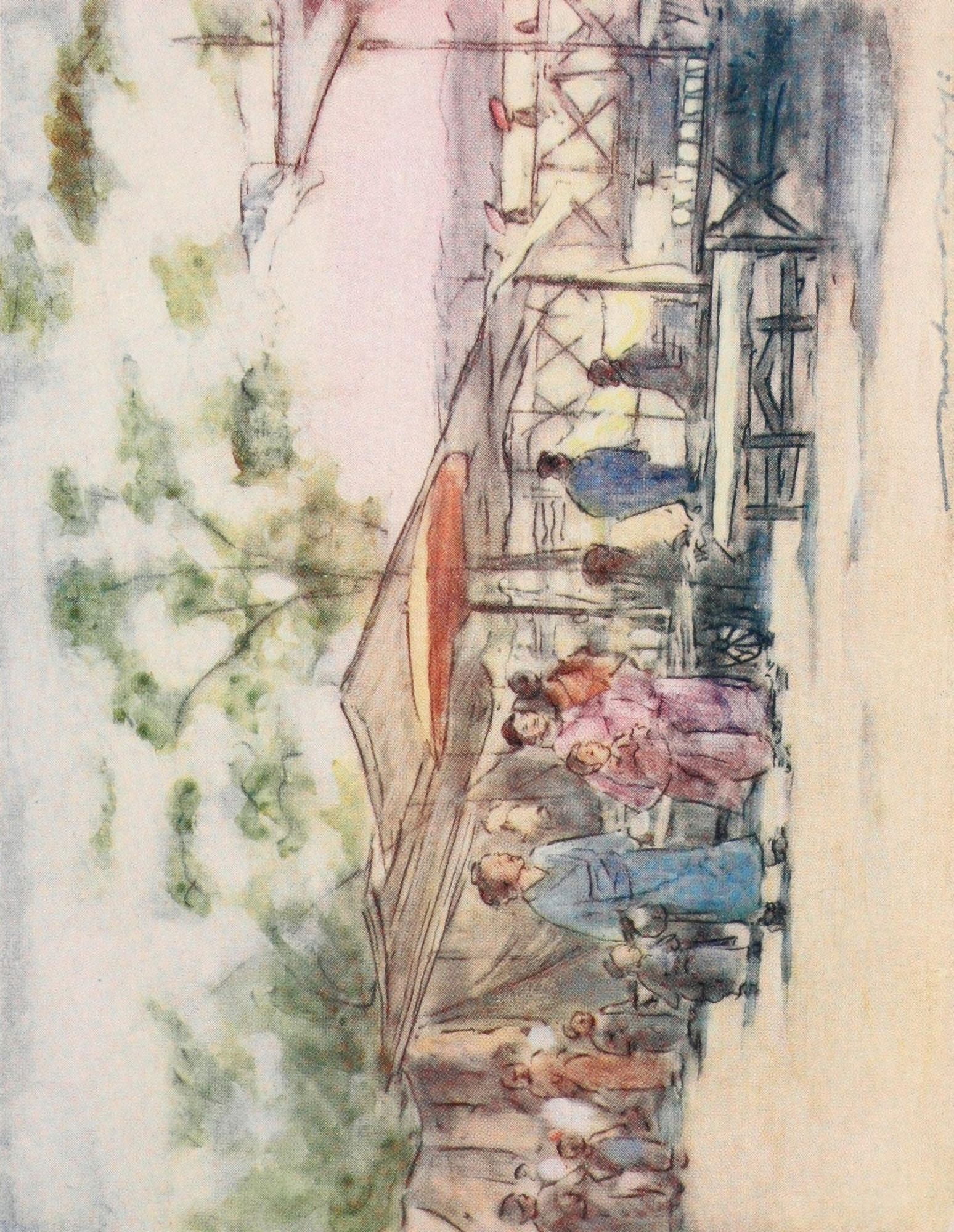 Japan 1901 End of the day at the festival Canvas Art - Mortimer Menpes (24 x 36)
