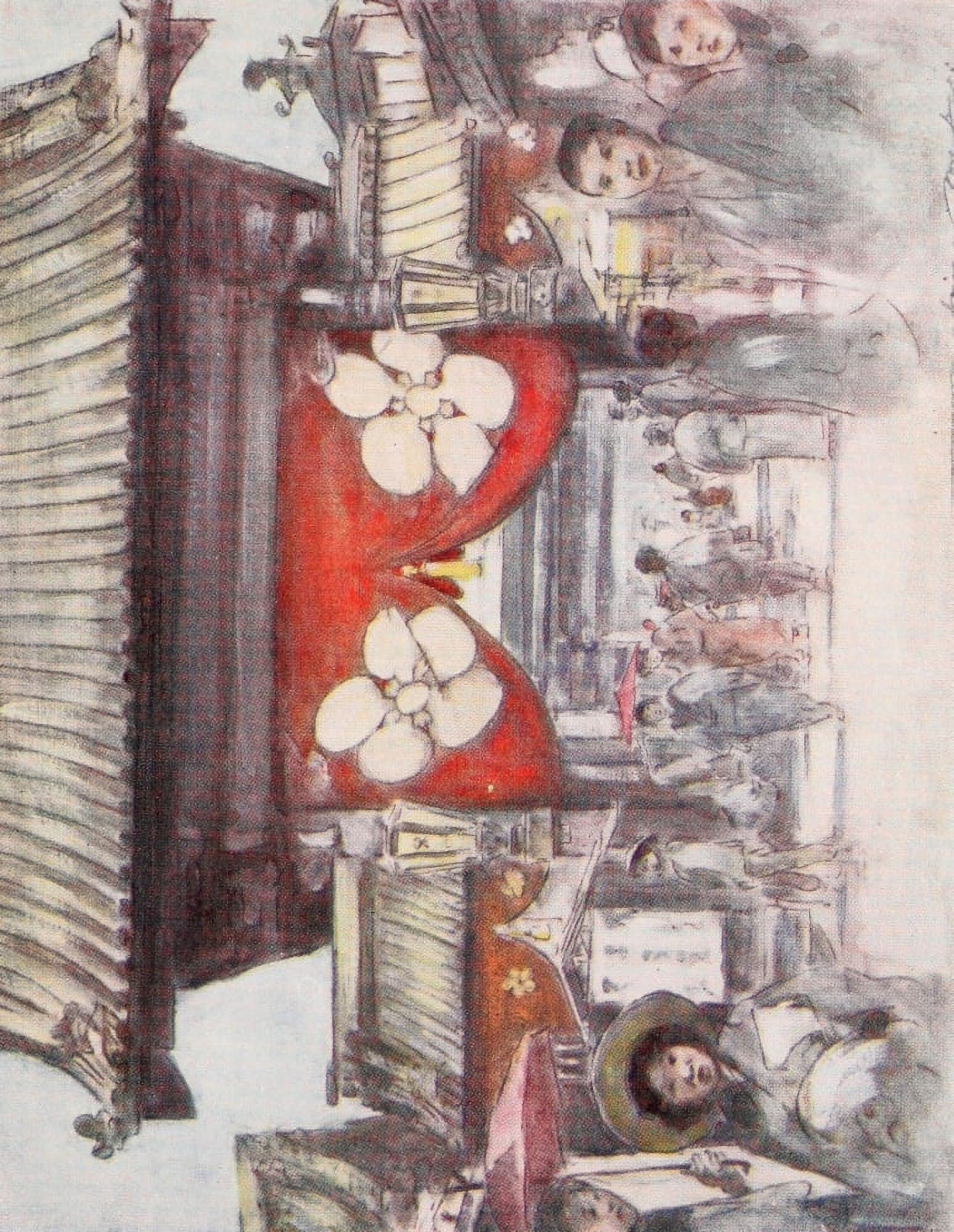 Japan 1901 Leading to the temple Canvas Art - Mortimer Menpes (18 x 24)