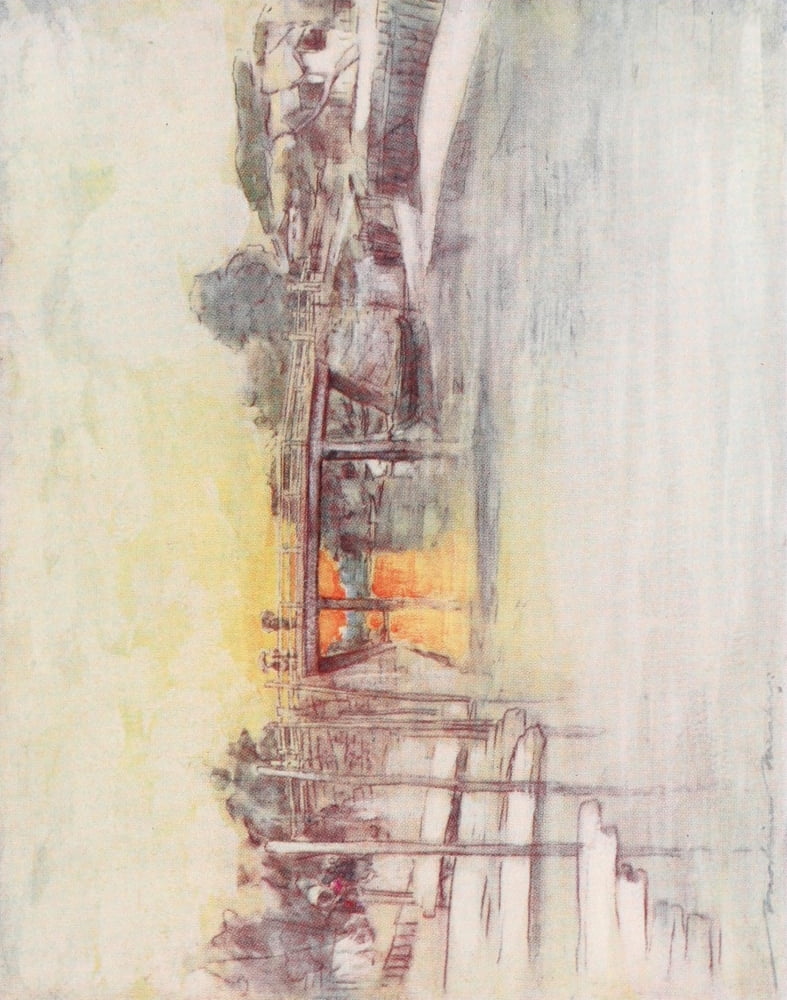 Japan 1901 Over the bridge Canvas Art - Mortimer Menpes (24 x 36)