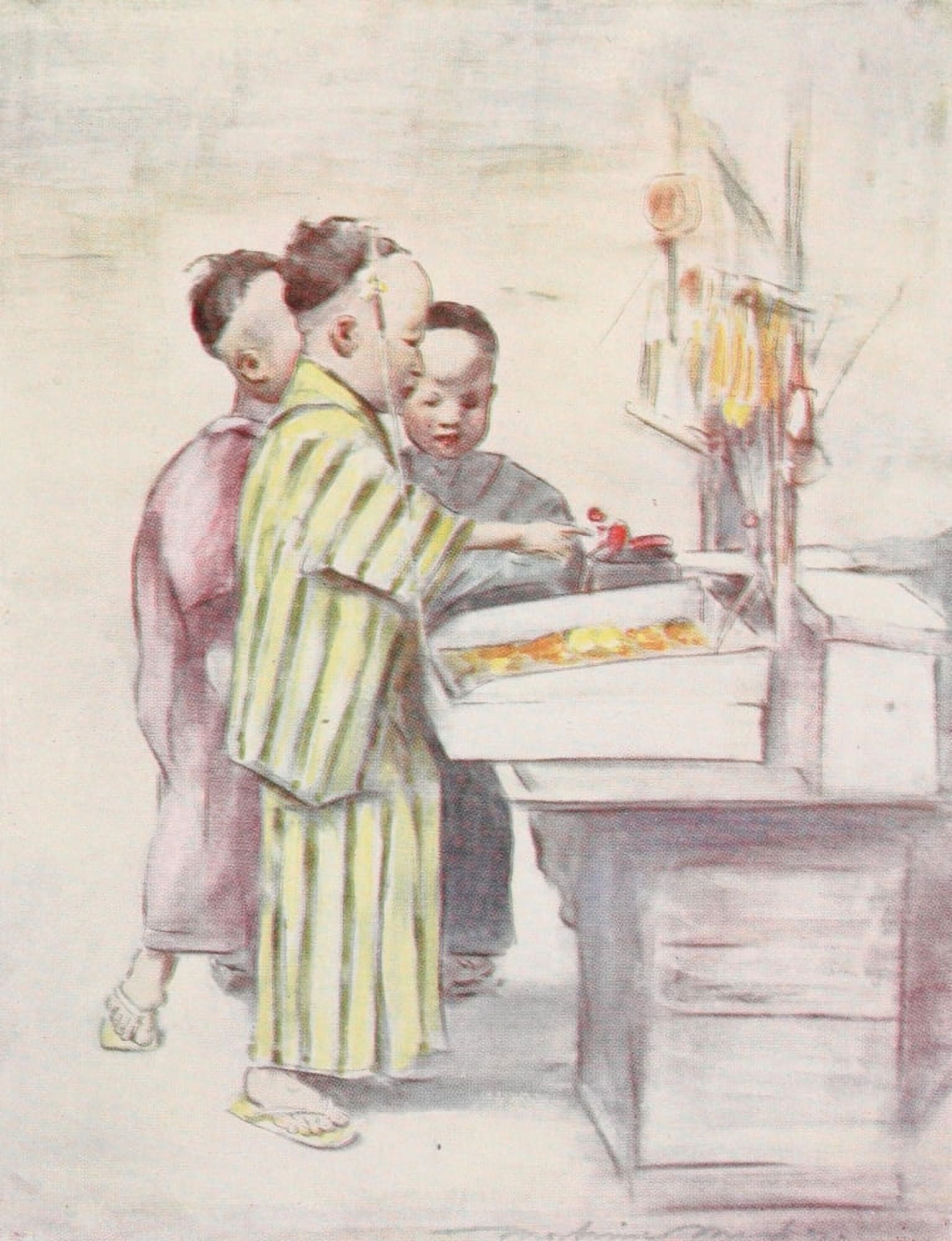 Japan 1901 Playfellows Canvas Art - Mortimer Menpes (18 x 24)