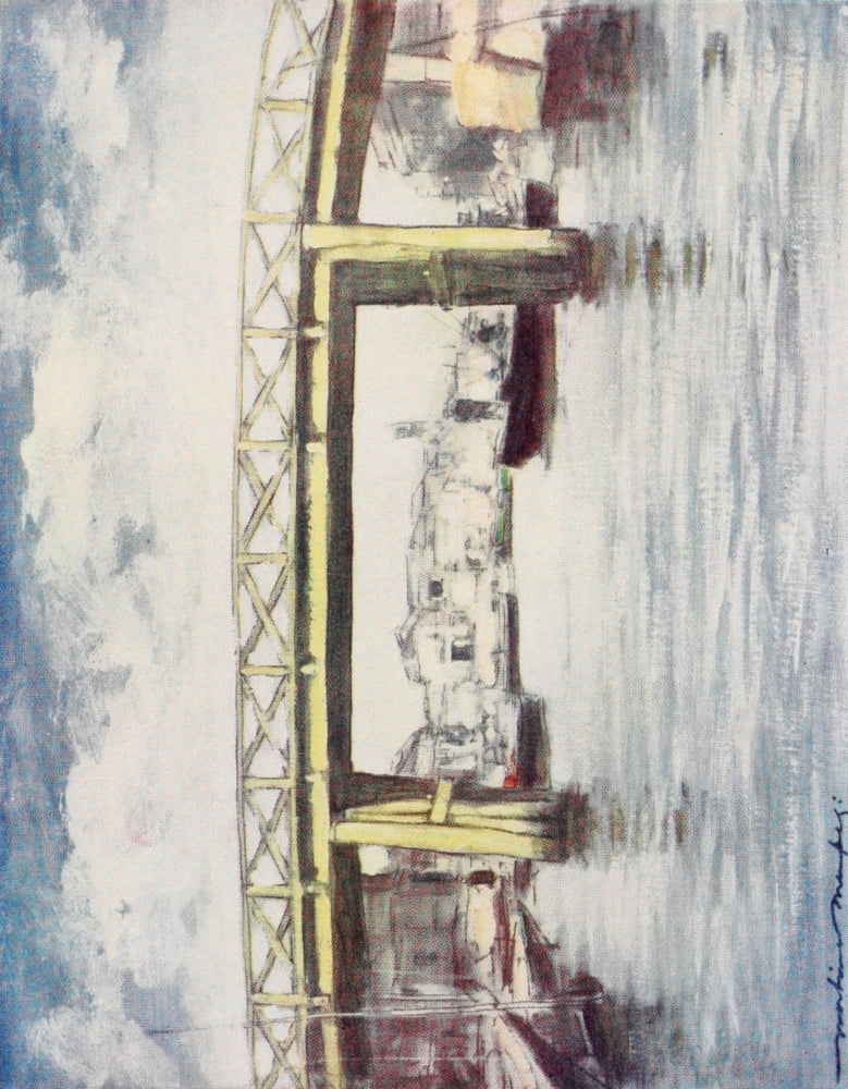 Japan 1901 The Lemon bridge Canvas Art - Mortimer Menpes (18 x 24)