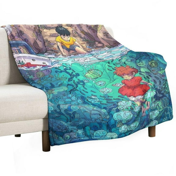 Japan Anime Blanket Plush Lightweight Soft Flannel Japanese Manga Throw Blankets for All Seasons Gifts