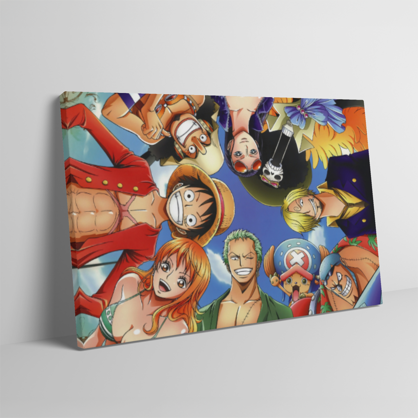Japan Anime Canvas Inner Pine Wood Framed Wall Art,One Piece Poster