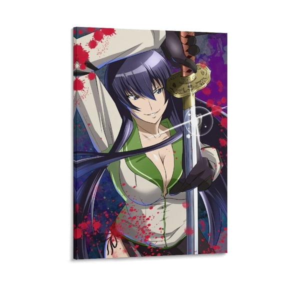 Japan Anime Highschool of The Dead Manga Character Busujima Saeko Poster Picture Print Wall Art Poster Painting Canvas Posters Artworks Gift Room Aesthetic 16x24inch(40x60cm)