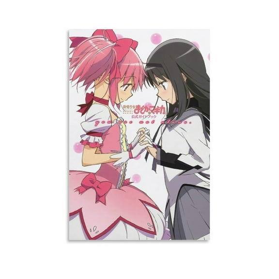 Japan Anime Magical Girl Puella Magi Madoka Magica Character Poster Gifts Canvas Painting Poster Wall Art Decorative Picture Prints Modern Decor 20x30inch(50x75cm)