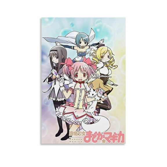 Japan Anime Television Series Puella Magi Madoka Magica Character Poster Wall Art Picture Painting Poster Canvas Print Posters Artworks Bedroom Living Room Decor 16x24inch(40x60cm)