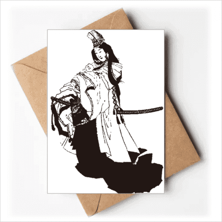 Japan Black Kimono Illustration Greeting Cards You are Invited Invitations