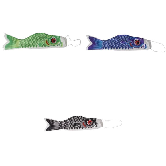 Japan Carp Windsock Streamer Japanese Decorations Black