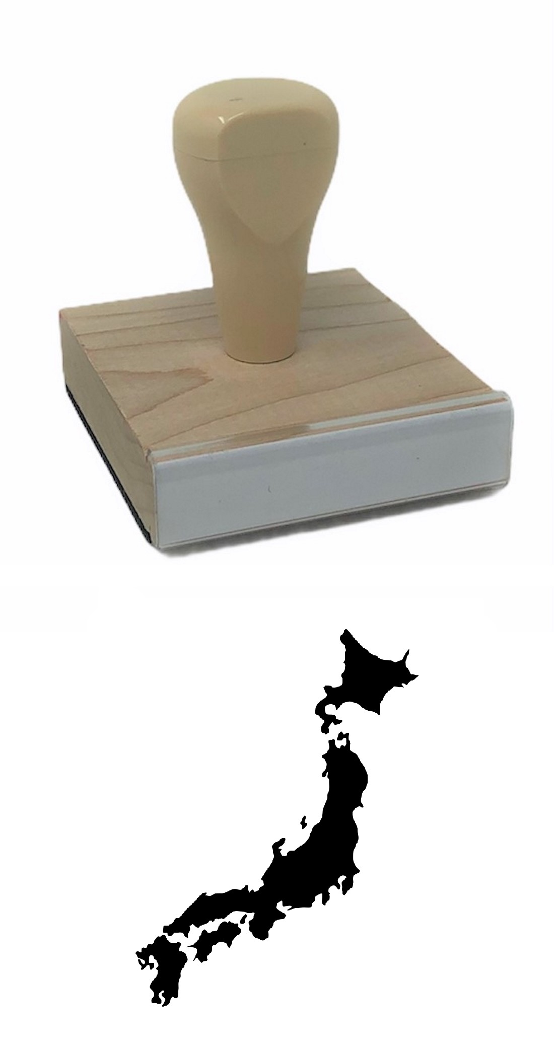 Sniggle Sloth Ocean Waves Rubber Stamp - 3.75 Inch Japanese Tsunami Design For Crafts