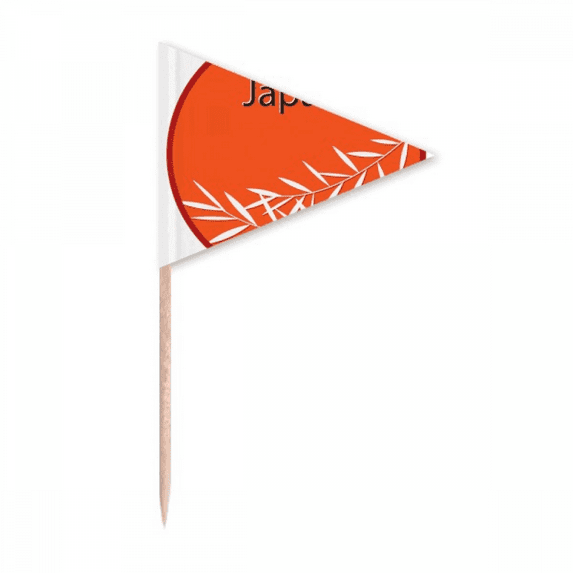 Japan Culture Pattern Toothpick Triangle Cupcake Toppers Flag