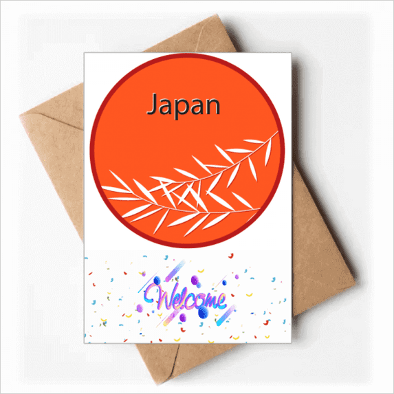 Japan Culture Pattern Welcome Back Greeting Cards Envelopes Blank