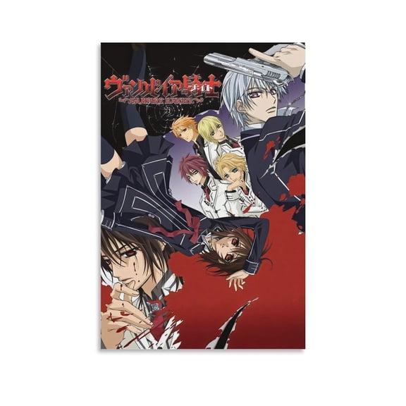 Japan Dark Fantasy Manga Series Vampire Knight Anime Role Poster Artworks Picture Print Poster Wall Art Painting Canvas Gift Decor Home Posters Decorative 24x36inch(60x90cm)