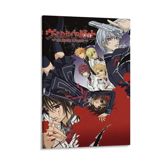 Japan Dark Fantasy Manga Series Vampire Knight Anime Role Poster Painting On Canvas Wall Art Poster Scroll Picture Print Living Room Walls Decor Home Posters 24x36inch(60x90cm)