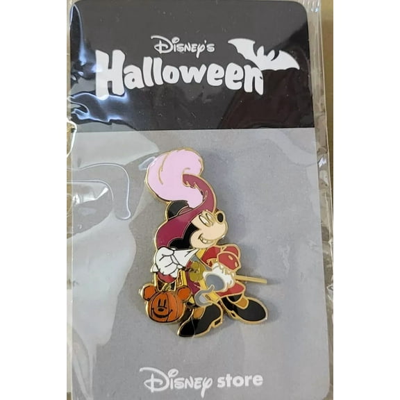 Japan Disney Store JDS TDL Halloween Mickey Dressed in Captain Hook Costume Pin