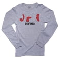 thumbnail image 1 of Japan Diving - Olympic Games - Rio - Flag Men's Long Sleeve Grey T-Shirt, 1 of 2