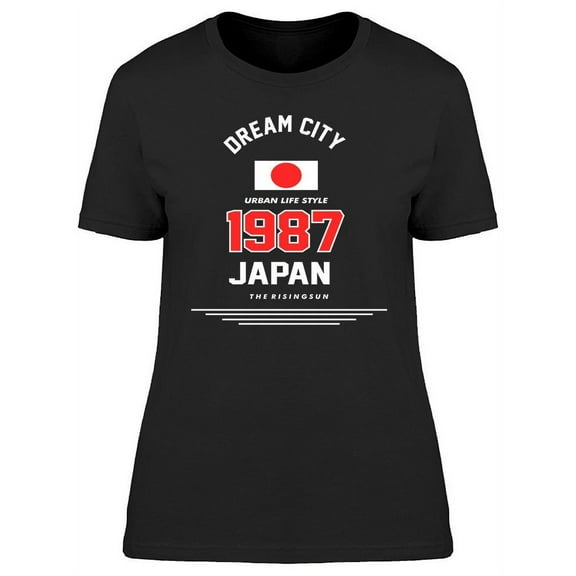 Japan Dream City Design T-Shirt Women -Image by Shutterstock, Female Large