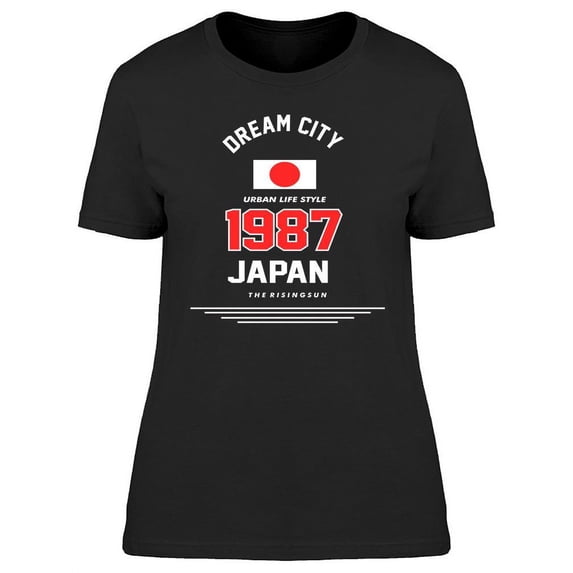 Japan Dream City Design T-Shirt Women -Image by Shutterstock, Female x-Large