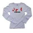 thumbnail image 1 of Japan Fencing - Olympic Games - Rio - Flag Women's Long Sleeve Grey T-Shirt, 1 of 2